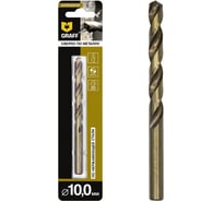 Сверло по нерж.стали GRAFF 10.0 мм Р6М5К5 в блистере 74100133