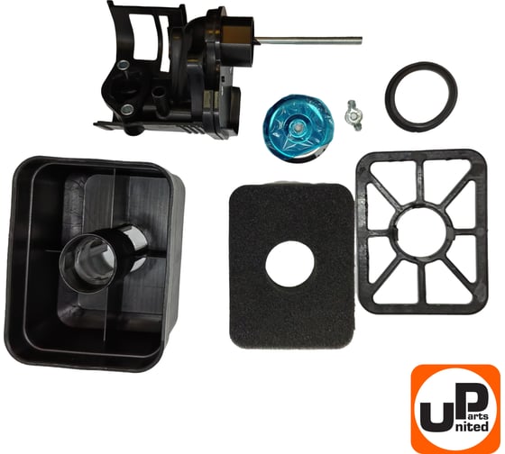Корпус воздушного фильтра UNITED PARTS 168/170F, GX160/200 поролоновый ВФ, карб. с краником 90-0259