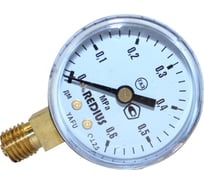 Манометр газовый Redius 0.6 МПа черный, с поверкой DK.1340.14755