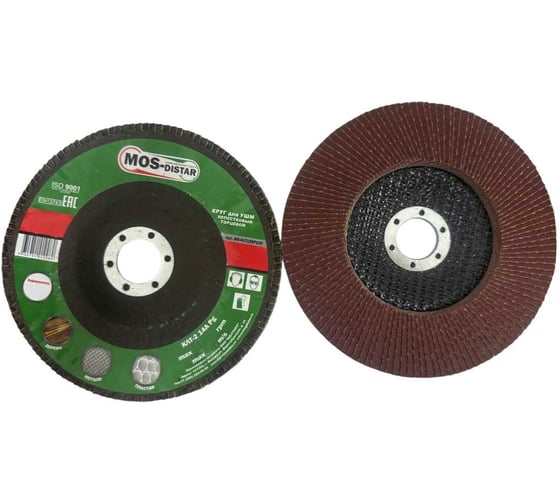 Круг лепестковый торцевой МОS-DISTAR 125 мм, P40, 10шт MS-KLT125P40