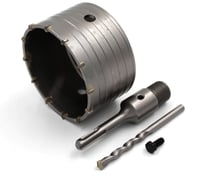 Сверло корончатое по бетону KUBIS 100 мм, YG8C + переходник SDS-Plus 22*110 мм 07-02-3101