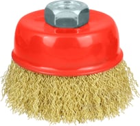Кордщетка мягкая латунированная KETZU для УШМ, чашечная 125 мм Standart 783658