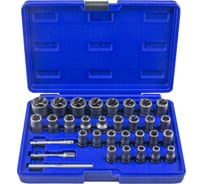 Набор головок экстракторов для поврежденных болтов и гаек ZIPMEND 1/4"-3/8", (6-19мм), 32пр. ZS-H043001