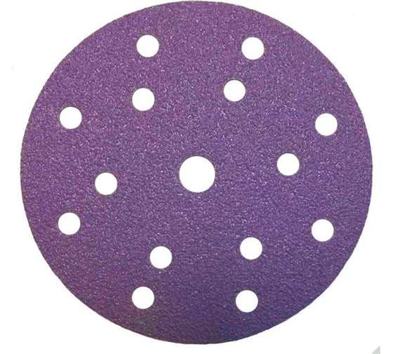 Диск шлифовальный ABRAFORCE Purple Film на пленочной основе 15 отв., 150 мм, Р400, 5 шт 166108 1