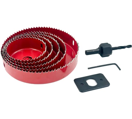 Набор кольцевых пил по дереву SKOLE (SD5) 67, 89, 102, 127мм, 8шт/уп SD5-8