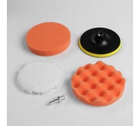 Опорная тарелка с насадками для полировки (5 шт; 150 мм) TORSO 4382755