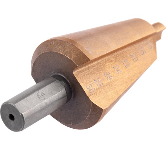 Сверло конусное с прямой режущей кромкой по металлу Basis (16-30 мм; HSS-TiN) Monogram 101-101