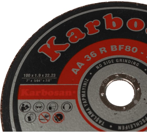 Диск отрезной по нержавеющей стали 180х1.9х22 мм INOX Karbosan KAR-910420