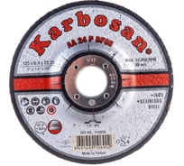 Диск шлифовальный по нержавеющей стали 125х6.4х22 мм INOX Karbosan KAR-910690