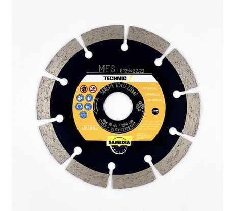 Диск алмазный универсальный TECHNIC MES (125х22.23 мм; 10 сегментов) SAMEDIA 310583