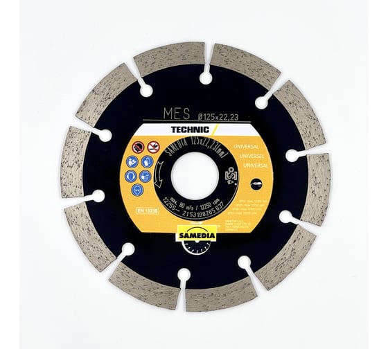 Диск алмазный универсальный TECHNIC MES (125х22.23 мм; 10 сегментов) SAMEDIA 310583 1