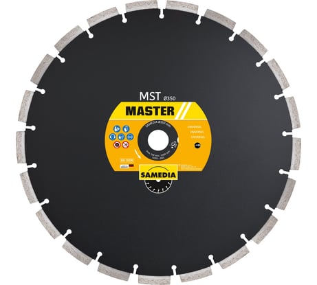 Диск алмазный универсальный MASTER MST (350х20 мм; 21 сегмент) SAMEDIA 310371