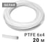 Трубка фторопластовая белая PI TOOLS 6x4 мм, 20 м, PTFE тефлоновая Арт. 1567 1