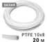 Трубка фторопластовая белая PI TOOLS 10x8 мм, 20 м, PTFE тефлоновая Арт. 1581 1