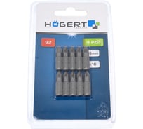 Биты (10 шт; PZ2; 25 мм; сталь S2) HOEGERT TECHNIK HT1S317