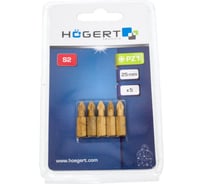 Биты (5 шт; PZ1; 25 мм; сталь S2 TiN) HOEGERT TECHNIK HT1S384