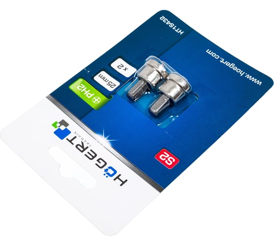 Биты для гипсокартона (2 шт; PH2; 25 мм; сталь S2) HOEGERT TECHNIK HT1S432