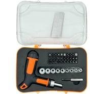 Набор торцевых головок и бит с трещоткой SKOLE (NJ) (адаптер, головки 4/5/5,5/6/7/8/9/10/12, магнитный удлинитель 60мм) 41 пр/уп NJ-1041