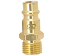 Штуцер профессиональный Aurora папа с наружной резьбой 1/4М, латунь, блистер 1шт 39218