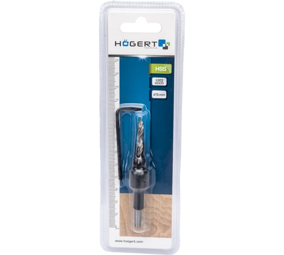 Сверло под конфирмат (5х90 мм; сталь HSS) HOEGERT TECHNIK HT6D505