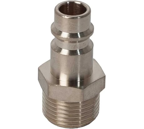 Штуцер Aurora папа с наружной резьбой 1/4М, никелированная сталь, уп. 1шт 39240