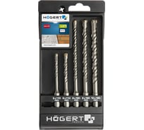 Набор сверл по бетону SDS-plus 5 шт HOEGERT TECHNIK HT6D370