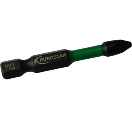 Бита EUROSTAR PH2 50 мм 1/4 для шуруповёрта и отверток АГ50062