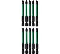 Бита EUROSTAR PH2 70 мм 1/4 для шуруповёрта и отверток 10 шт. АГ50063