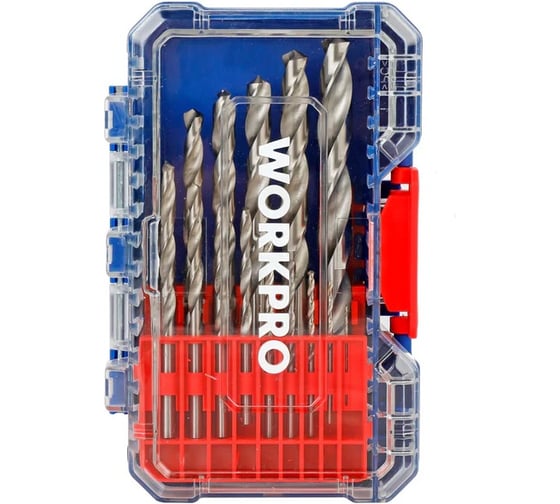 Набор сверл по металлу Workpro HSS - 15 шт. WP409010