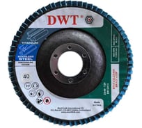 Круги лепестковые DWT 115x22.2мм, 40, ZA сталь, титан DTFWP0022
