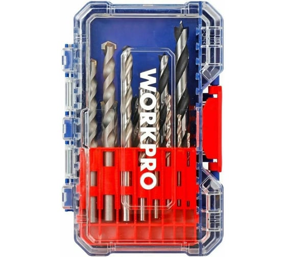 Набор сверл универсальный Workpro (металл/дерево/камень) 16 шт. WP409011