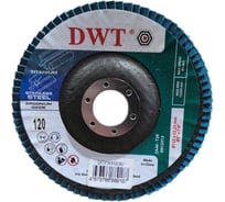 Круги лепестковые DWT 125x22.2мм, 120, ZA сталь, титан DTFWP0030