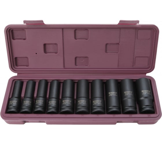 Набор головок торцевых ударных глубоких Thorvik S23S2110S 1/2DR, 10-24 мм, 10 предметов 054446