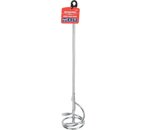 Миксер для краски и строительных смесей спиральный Workpro 80x400мм WP327001