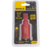 Коронка по керамике алмазная с центрирующим сверлом SKOLE (K15) 25 мм 025092