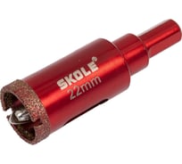 Коронка по керамике алмазная с центрирующим сверлом SKOLE (K15) 22 мм 022092