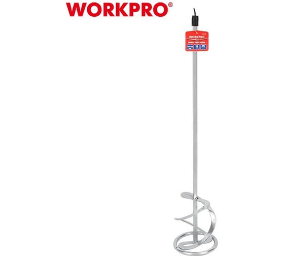Миксер для краски и строительных смесей Workpro спиральный 120x600мм WP327002
