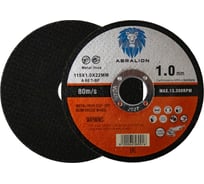 Отрезной круг ABRALION 115x1x22мм, А60 T-BF, металл/нерж. (50шт) 9916