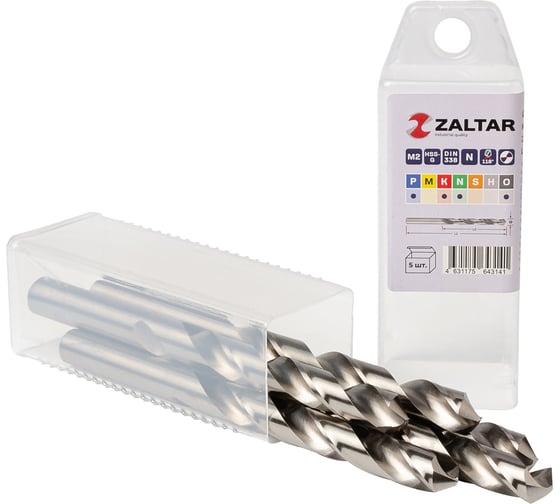 Сверло по металлу, индустриальное ZALTAR 5 шт, DIN 338, HSS-G, Тип N, 5xD, 11.00 мм ZA-73110-S5 1
