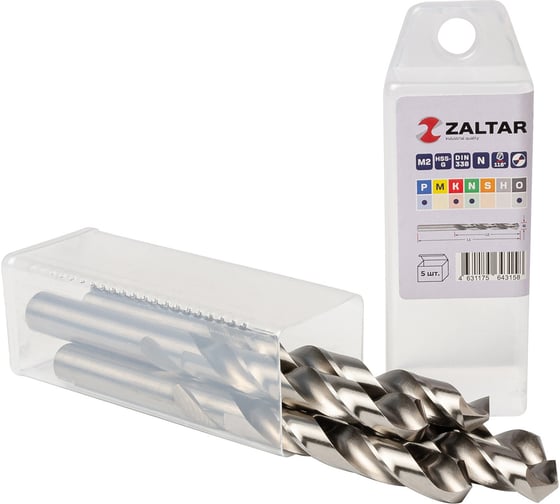Сверло по металлу, индустриальное ZALTAR 5 шт, DIN 338, HSS-G, Тип N, 5xD, 11.50 мм ZA-73115-S5 1