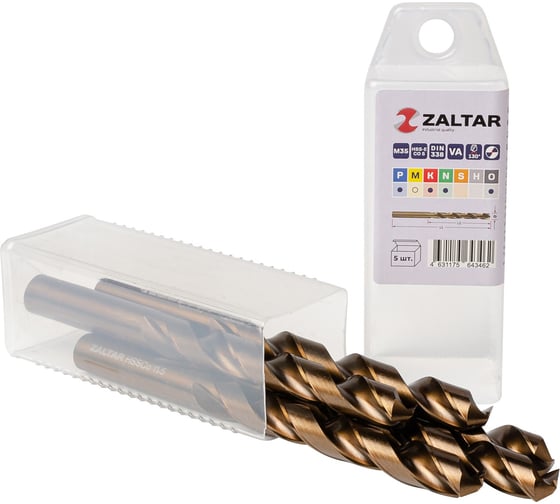 Сверло по металлу, индустриальное ZALTAR 5 шт, DIN 338, HSS-E Co5, Тип VA, 5xD, 11.50 мм ZA-74115-S5 1