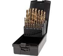 Набор сверл по металлу, индустриальных ZALTAR 25 пр., 1.0-13.0 мм x 0.5, DIN 338, HSS-E Co5, Тип VA, 5xD ZA-74162