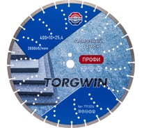Диск алмазный отрезной сегментный по бетону и камню TORGWIN 400x25.4/10x3.8мм. Сold press Professional T1113214