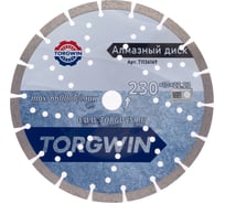 Диск алмазный отрезной сегментный по бетону и камню TORGWIN 230x22.2/10x2.6мм. Сold press Standard  T1136169