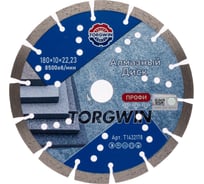 Диск алмазный отрезной сегментный по бетону и камню TORGWIN 180x22.2/10x2.6мм. Сold press Professional T1432178