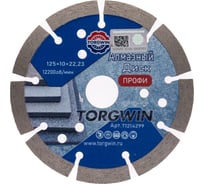Диск алмазный TORGWIN отрезной сегментный по бетону и камню 125х22.2/10х2.0мм. Сold press Professional T1214299