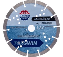 Диск алмазный отрезной сегментный по бетону и камню TORGWIN 180x22.2/10x2.4мм. Сold press Standard T1483006