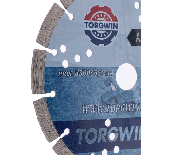 Диск алмазный отрезной сегментный по бетону и камню TORGWIN 180x22.2/10x2.4мм. Сold press Standard T1483006