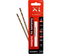 Сверло по металлу HIMBOLT 1.0 мм с кобальтом 5% 2 шт блистер HB100