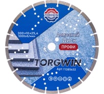 Диск алмазный отрезной TORGWIN сегментный по железобетону и камню 300x25.4/10x3.2 мм Сold Press PRO T1385632